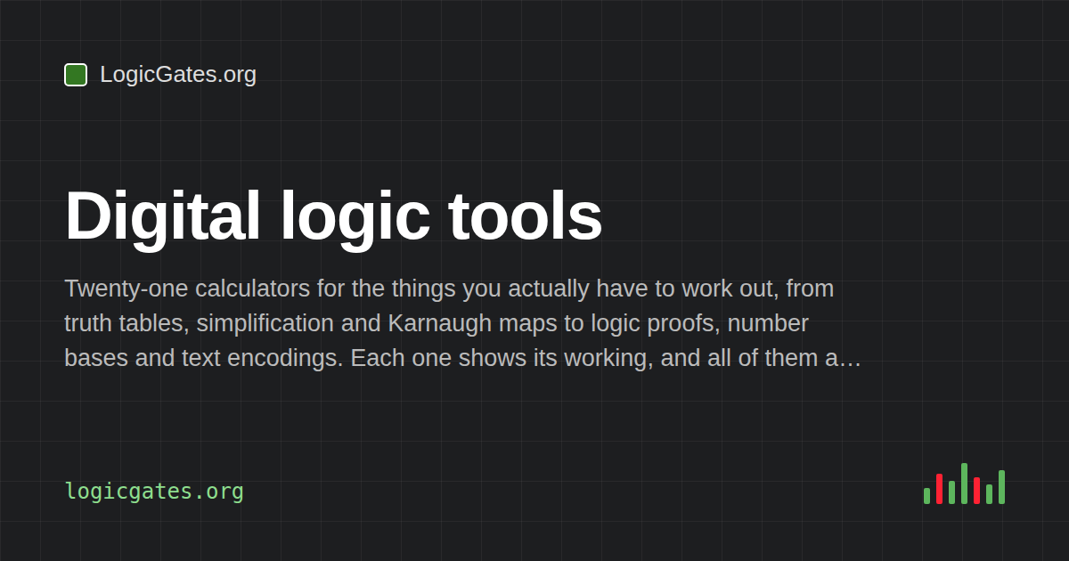 Digital Logic Tools: Truth Tables, K-Maps, Boolean Algebra